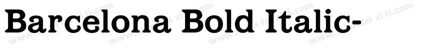 Barcelona Bold Italic字体转换